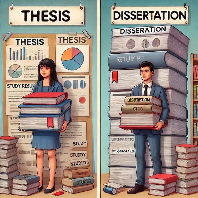 What's the Difference Between a Thesis and a Dissertation